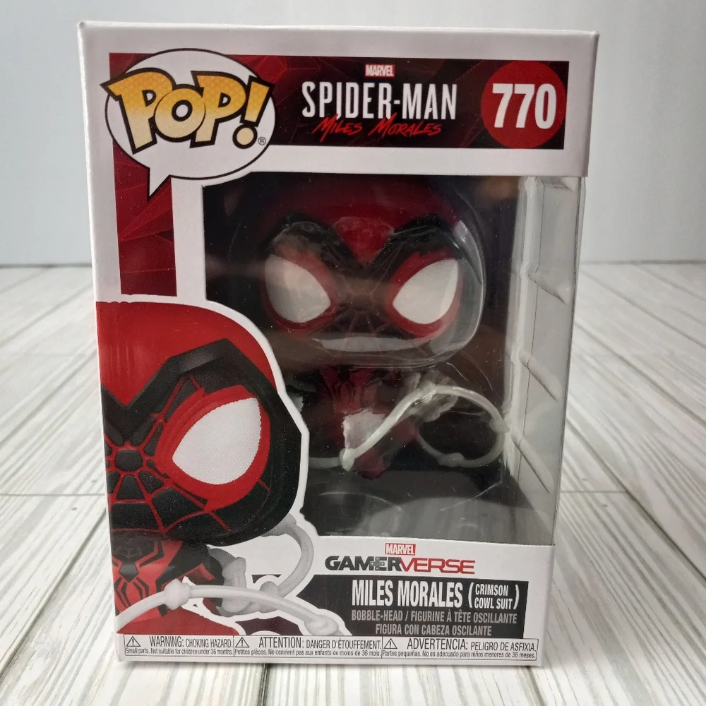 Marvel Miles Morales Spider Man Crimson Cowl Suit Funko Pop #770